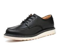 SL-Saint Chaussures en Cuir de Vache pour Hommes, Souples et élégantes, à Bout MOC, Classiques et soudées Goodyear-Welted (Noir, Adulte, Homme, 40, Numérique, Système Taille Chaussures EU, Moyen)
