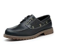 SL-Saint Fait à la Main Hommes Classique Bateau&Deck Chaussures MOC Toe À Lacets Confortable Mode Décontracté (Bleu, Adulte, Homme, 42.5, Numérique, Système Taille Chaussures EU, Large)
