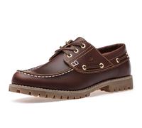 SL-Saint Fait à la Main Hommes Classique Bateau&Deck Chaussures MOC Toe À Lacets Confortable Mode Décontracté (RougeMarron, Adulte, Homme, 39, Numérique, Système Taille Chaussures EU, Large)