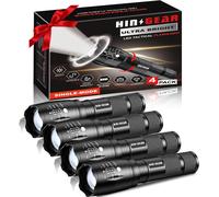 Sl2000 Tactical Led Flashlight,High Brightness Zoomable Waterproof Flashlight For Home Camping Gift For Men Women 4 Pack