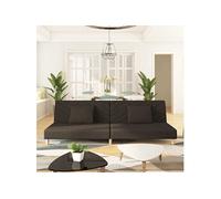 vidaXL Slaapbank 2-zits met 2 kussens stof bruin375891 Marron G