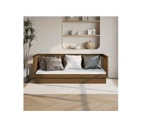 Vidaxl Lit De Jour Marron Miel 80x200 Cm Bois De Pin Massif Marron