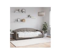 Slaapbank 80x200 cm stof taupe354181