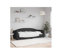 Vidaxl Lit De Repos Sans Matelas Noir 80x200 Cm Tissu Noir