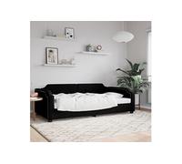 vidaXL Lit de repos noir 80x200 cm tissu 354202