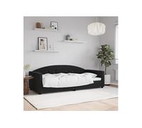 vidaXL Lit de repos noir 90x200 cm velours 354140