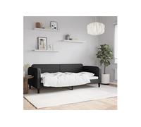 vidaXL Lit de repos noir 90x200 cm tissu 354035