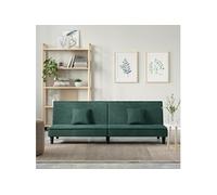 vidaXL Canapé-lit vert foncé Velours