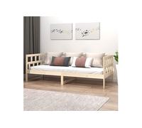 Lit de Jour Bois Massif de Pin 80x200 cm Lit d’Invité Canapé Salon vidaXL