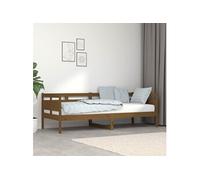 Vidaxl Lit De Jour Marron Miel Bois Massif De Pin 80x200 Cm Marron
