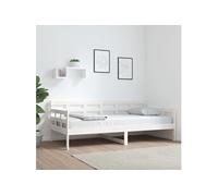 Slaapbank massief grenenhout wit 90x190 cm820368