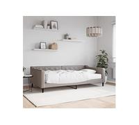 Slaapbank met matras 100x200 cm stof taupe3197416