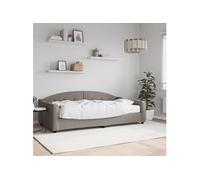 vidaXL Lit de repos Canapé-lit confortable Tissu crème 80x200 cm
