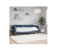 Vidaxl Lit De Jour Avec Matelas Bleu 80x200 Cm Velours Bleu