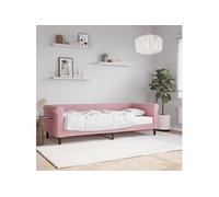 Vidaxl Lit De Jour Avec Matelas Rose 80x200 Cm Velours Rose