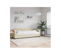 Lit de repos crème 80x200 cm tissu canapé-lit canapé-lit confortable vidaXL