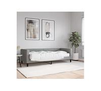 Slaapbank met matras 80x200 cm stof lichtgrijs3196555