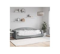 vidaXL Slaapbank met matras 80x200 cm stof lichtgrijs3197507 Gris clair G