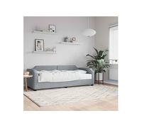 Lit de Jour avec Matelas, Canapé-lit, Lit d'Invité, Meuble de Chambre à Coucher Salle de Séjour, Moderne, Gris Clair 80x200 cm Tissu
