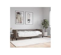 Vidaxl Lit De Jour Avec Matelas Taupe 80x200 Cm Tissu Gris