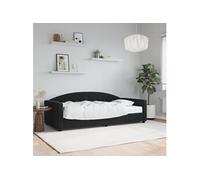 Vidaxl Lit De Jour Avec Matelas Noir 90x190 Cm Velours Noir
