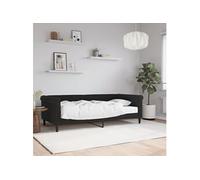 Vidaxl Lit De Jour Avec Matelas Noir 90x190 Cm Velours Noir