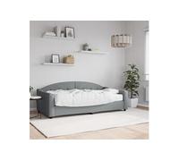 Slaapbank met matras 90x190 cm stof lichtgrijs3197522