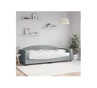 vidaXL Slaapbank met matras 90x200 cm stof lichtgrijs3197170 Gris clair G