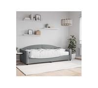 Slaapbank met matras 90x200 cm stof lichtgrijs3197512