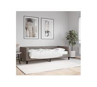 Slaapbank met matras 90x200 cm stof taupe3196563