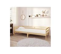 Vidaxl Lit De Repos Avec Matelas 90x200 Cm Bois De Pin Massif Marron