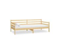 Bois de Pin Massif Lit avec Matelas 90x200 cm Blanc Simple Lit d'Invité vidaXL