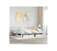 Lit de jour et lit gigogne et tiroirs 80x200 cm bois pin massif vidaXL