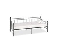 Slaapbank metaal grijs 90x200 cm284670