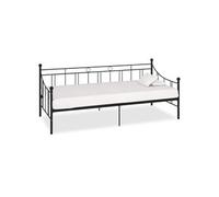 Slaapbank metaal zwart 90x200 cm284669