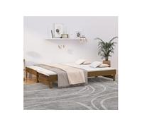 Lit Coulissant Marron Miel 2x(90x200) cm Bois de Pin Solide Lit de Jour vidaXL