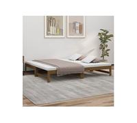 823417 vidaXL Lit coulissant Marron miel 2x(90x190) cm Bois de pin massif