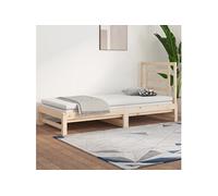 Lit Coulissant 2x(90x200) cm Bois de Pin Massif Lit d'Invité Canapé-lit vidaXL