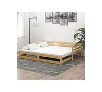 vidaXL Lit coulissant 2x(90x200) cm Bois de pin massif 3083694