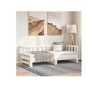 Vidaxl Lit Coulissant Blanc 2x(90x190) Cm Bois De Pin Massif Blanc