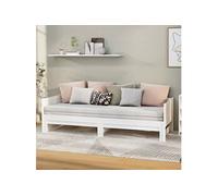 Vidaxl Lit Coulissant Blanc Bois De Pin Solide 2x(90x190) Cm Blanc