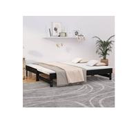 Vidaxl Lit Coulissant 2x(90x190) Cm Bois De Pin Massif Marron