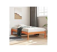 Vidaxl Lit De Jour Sans Matelas Cire Marron 80x200 Cm Bois Pin Massif Marron