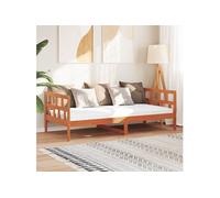 vidaXL Canapé-lit / Lit de jour 844409 Bois cire marron 80x200 cm Moderne