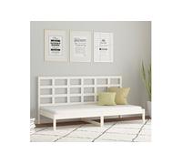 Lit de Jour Blanc 80x200 cm Bois de Pin Massif Lit d'Invité Canapé-lit vidaXL