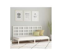 Lit de Jour Blanc 80x200 cm Bois de Pin Massif Lit d'Invité Canapé-lit vidaXL
