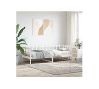 Vidaxl Lit De Jour Sans Matelas Blanc 80x200 Cm Bois De Pin Massif Blanc