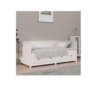 vidaXL Lit de jour Blanc 90x190 cm Bois de pin massif