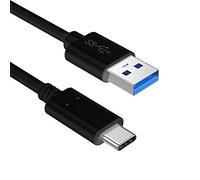 Slabo Câble de charge USB Type C pour Motorola Moto G7 | G7 Play | G7 Plus | G7 Power | Z4 | One Action | One Hyper | One Macro | One Vision | etc. Câble de connexion de synchronisation - NOIR