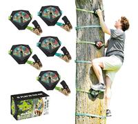 Slackers Treeclimbers | Kit d’Escalade pour Arbres | Sangles et Prises Antidérapantes | Réglable en Hauteur | Activité Extérieure Enfant | Charge Maximale 113 kg